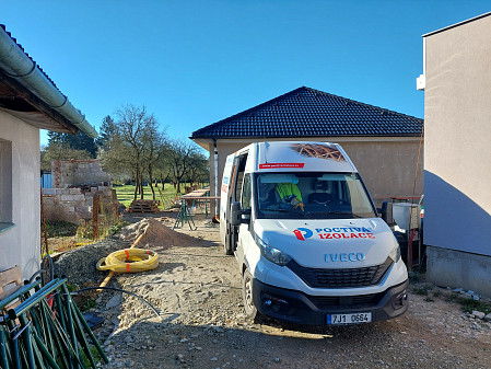 Izolace stropu novostavby rodinného domu ve Slušovicích